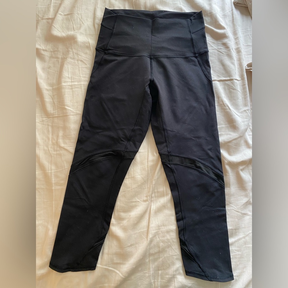 Lululemon High Waist Black Crop Pant Legging | Size 6